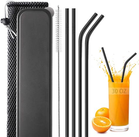 drinking straw boxes metal|reusable metal straws 20 pack.